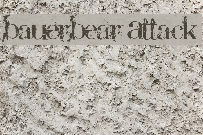 BauerBear Attack Font examples
