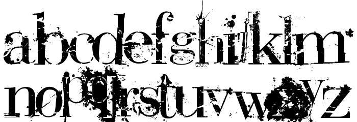 BauerBear Attack Font LOWERCASE