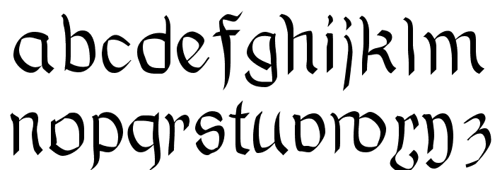 BauernFraktur Font LOWERCASE