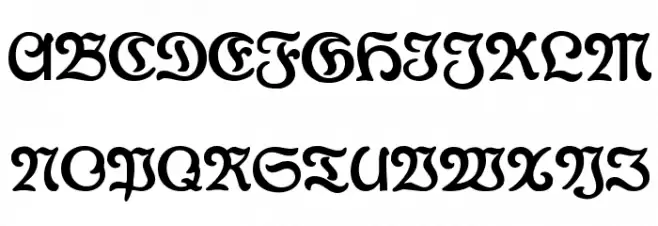Bauernschrift Schriftart Groß