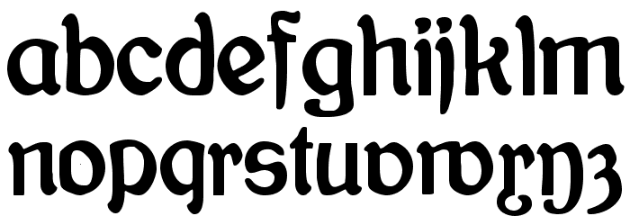 Bauernschrift Font LOWERCASE