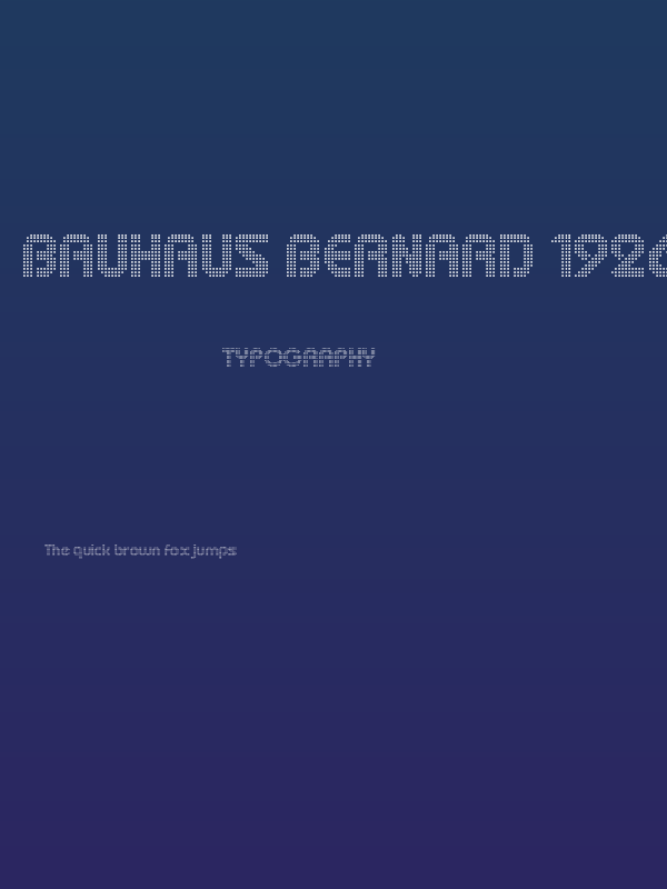 Bauhaus Bernard 1926 Normal Regular Poster