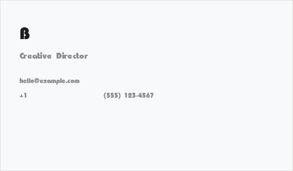 Bauhaus-Heavy-Bold Business Card