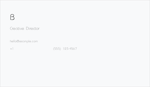 Bauhaus-Light-Light Business Card