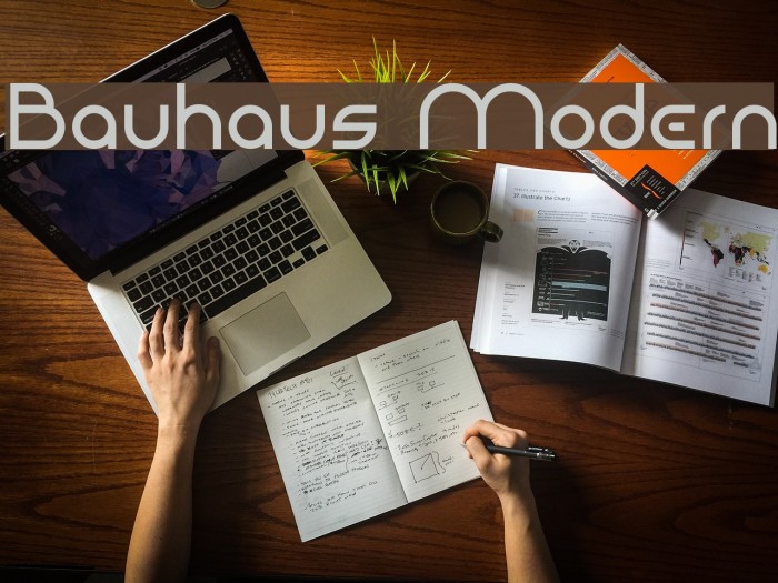 Bauhaus Modern Font examples