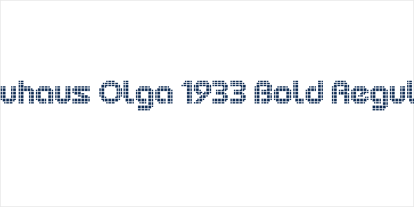 Bauhaus Olga 1933 Bold Regular Logo