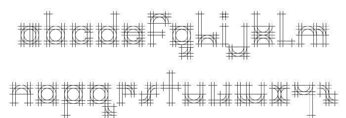 Bauhaus Sketch フォント 小文字