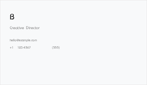 Bauhaus-Thin Business Card