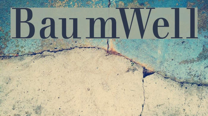 BaumWell Font examples
