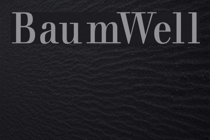 BaumWell Font examples