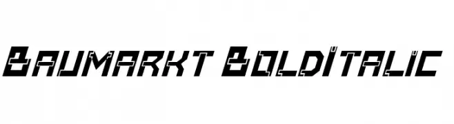 Baumarkt BoldItalic  Скачать бесплатные шрифты
