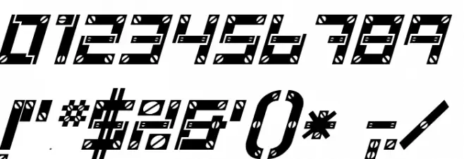 Baumarkt Italic フォント その他の文字