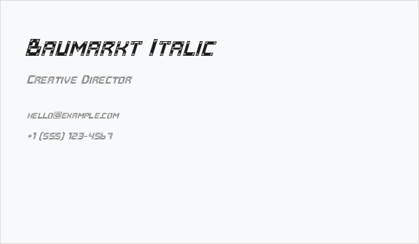 Baumarkt Italic Business Card