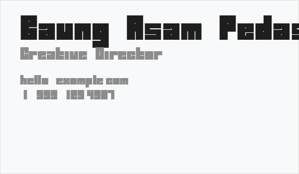 Baung Asam Pedas DEMO Business Card
