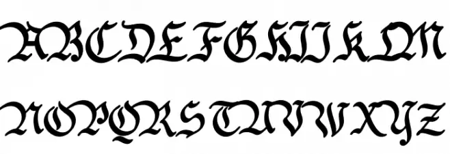 Bavarian Crown Bold PERSONAL Bold Caratteri MAIUSCOLE