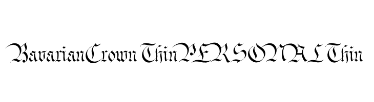 Bavarian Crown Thin PERSONAL Thin  font caratteri gratis