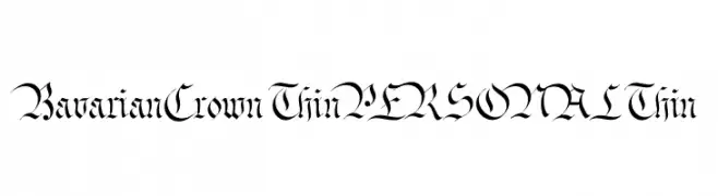Bavarian Crown Thin PERSONAL Thin  font caratteri gratis