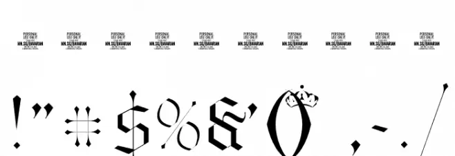 Bavarian Crown Thin PERSONAL Thin Font OTHER CHARS