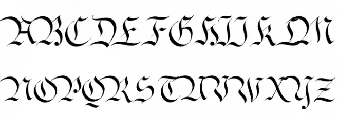 Bavarian Crown Thin PERSONAL Thin 字体 大写