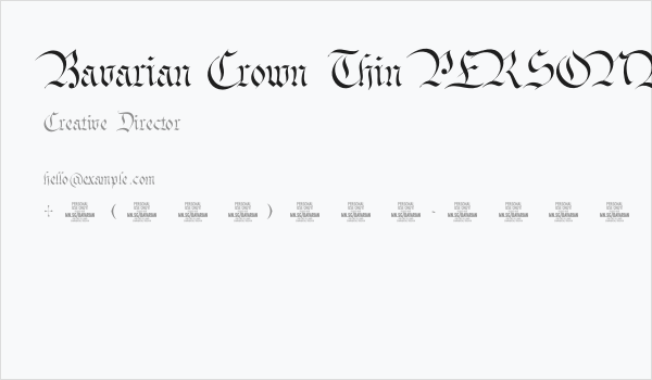 Bavarian Crown Thin PERSONAL Thin Business Card