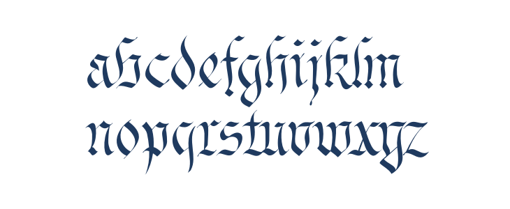 Bavarian Crown Thin PERSONAL Thin Lowercase