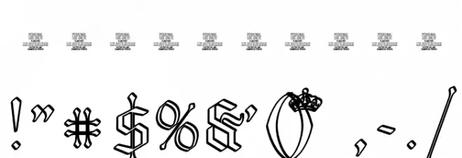 Bavarian Outline PERSONAL Outline Font OTHER CHARS