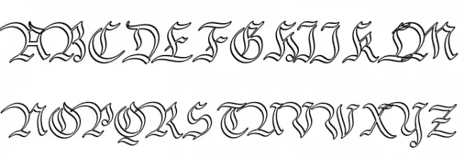 Bavarian Outline PERSONAL Outline Polices MAJUSCULES