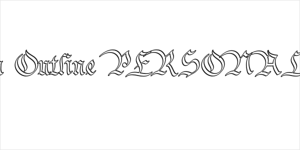 Bavarian Outline PERSONAL Outline Logo