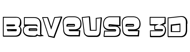 Baveuse 3D  免费字体下载