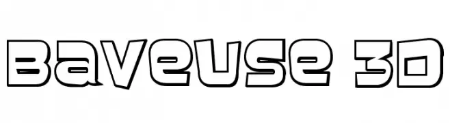 Baveuse 3D  font caratteri gratis
