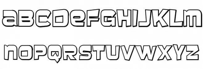 Baveuse 3D Schriftart Groß