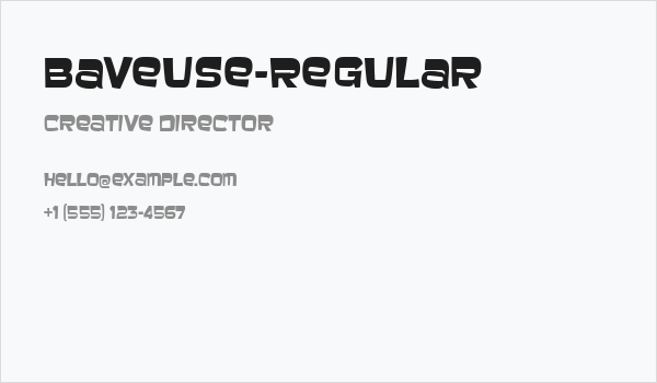 Baveuse-Regular Business Card