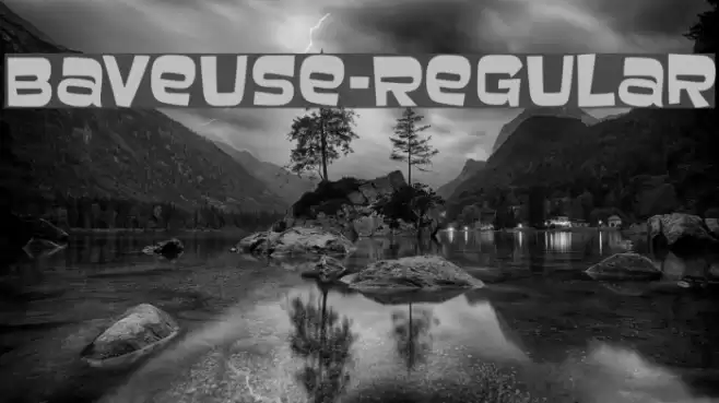 Baveuse-Regular Font examples
