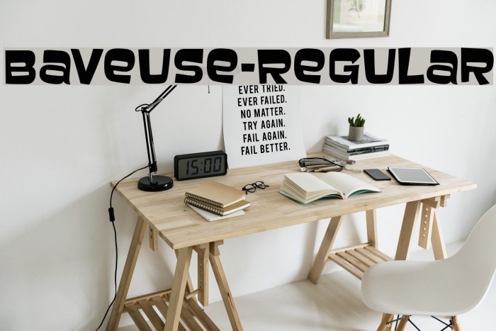 Baveuse-Regular Font examples
