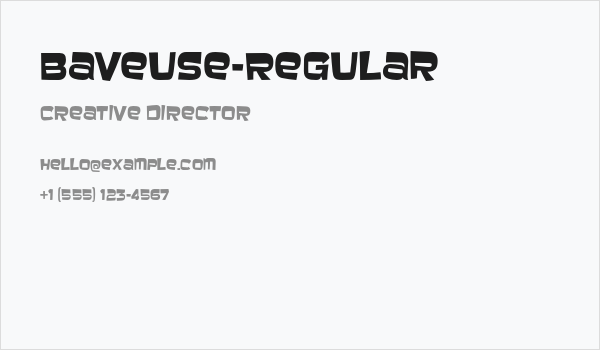 Baveuse-Regular Business Card