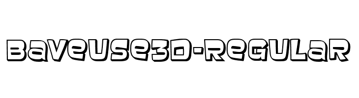 Baveuse3D-Regular  Скачать бесплатные шрифты