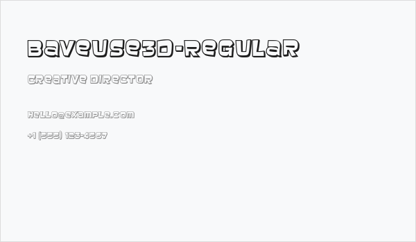 Baveuse3D-Regular Business Card