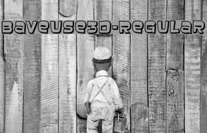 Baveuse3D-Regular Font examples