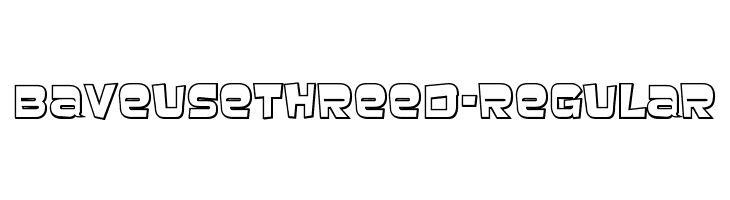 BaveuseThreeD-Regular Font