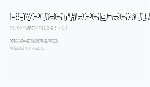 BaveuseThreeD-Regular Business Card