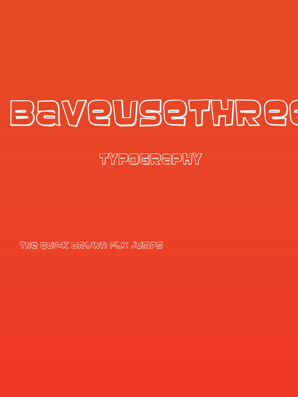 BaveuseThreeD-Regular Poster