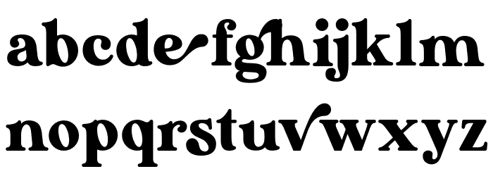 Bavistage Font LOWERCASE