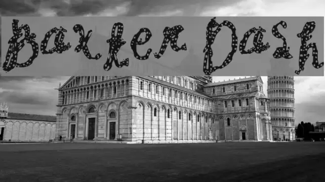 Baxter Dash Font examples