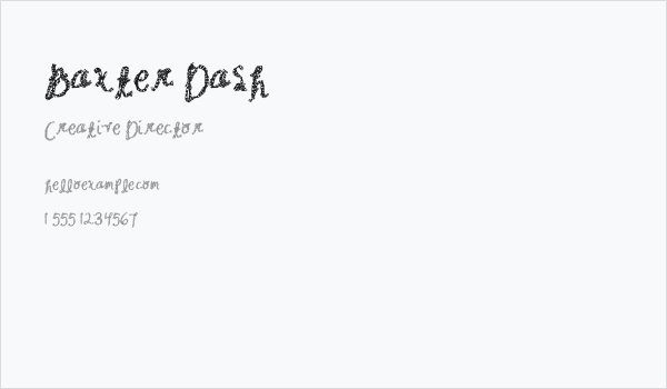 Baxter Dash Business Card