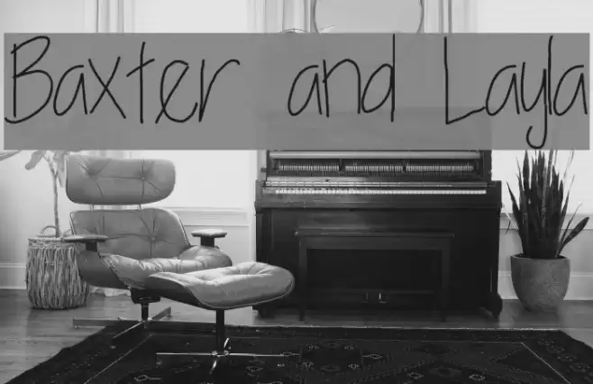 Baxter and Layla Font examples