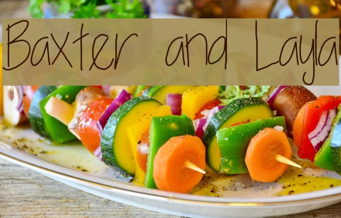 Baxter and Layla Шрифта examples