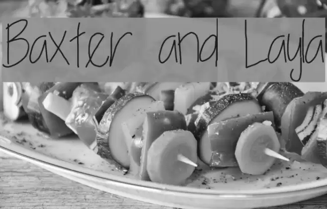 Baxter and Layla Font examples
