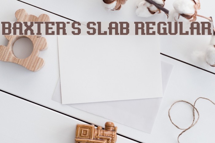 Baxter's Slab Regular Font examples