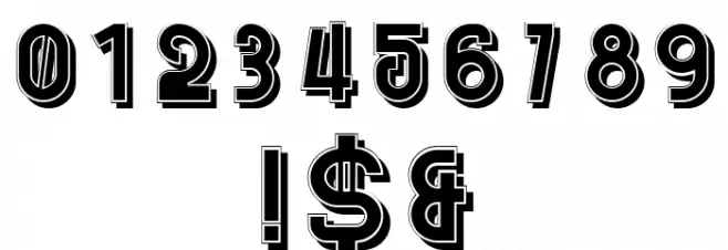 Bayadera Filled Regular Font OTHER CHARS