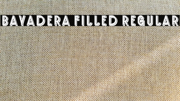 Bayadera Filled Regular Example 1